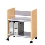 Garage デスクインラック平棚 SL-600H銀/木目