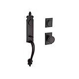 Baldwin FDCOTXRUSRSR481 Reserve Full Dummy Handleset Cottonwood x Rustic with Rustic Square Rose, Da