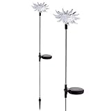 Tricod E2184 Solar Powered Sun Flower Garden Yard Stake Color Change Light, Medium, 2-Pack [並行輸入品]