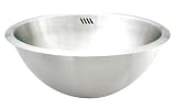 Decolav 1220-B Double Walled Round Brushed Drop-in or Undermount Lavatory with Overflow , Stainless 