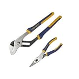 アーウィンバイスグリップ586-2078703 2ピースプロプライヤーセット6 Inchlongノーズ-10インチグルーヴジョー