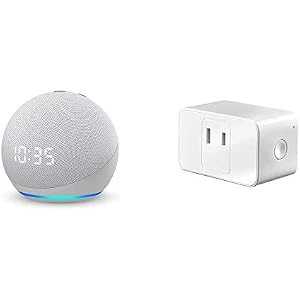 【新型】Echo Dot (エコードット) 第4世代 - 時計付きスマートスピーカー with Alexa、グレーシャー…