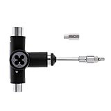 Baosity 多機能　スケートボード　ロングボード　Tツール　スクリュードライバ　ソケットスパナ　レンチ　全4色 - 黒