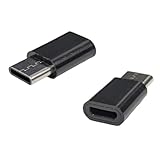 リタプロショップⓇ Micro USB to Type-C 変換アダプター 2個セット USB3.1 急速充電 MicroUSB(メス) - USB Type-C(オス) (ブラック)