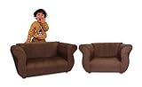 KEET Sofa and Chair Fancy Kid's Set, Brown [並行輸入品]