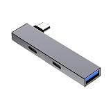 USB C USBポートアダプタータイプCから2タイプのC+USBアダプターUSBハブアダプターUSBスプリッターUSBエキスパンダータイプCアダプターを備えた1 USB Cハブ4インチUSB Cハブ