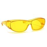 Calabria 6000 Large Fit-Over Safety Glasses UV Protection in Yellow by Calabria