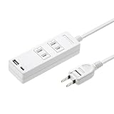 サンワサプライ(Sanwa Supply) USB充電機能付きタップ Type-C搭載(2P・2個口・2m) TAP-B101UC-2W