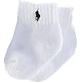 【バラ売り】Ralph Lauren(ラルフローレン) ショート丈ワンポイントベビーソックス(White/Navy) 0-6m [並行輸入品]
