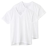 Tシャツ 半袖 Vネック 綿100% 天竺 2枚組 BW50152