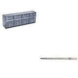 kitbicgsm11bkdef20404op – Valueキット – deflect-o TiltビンプラスチックストレージシステムW / 4ビン( def20404op )とBic Round 