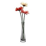 T4U 21.5cm 花瓶 ミニ花器 ガラス製 透明グレー