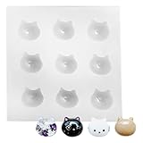シリコンモールド ネコ 猫 ねこ 9匹 デコパーツ ミニ 猫 立体 ぷっくり パーツ にゃんこ トレカケース キーホルダー トレカデコ デコレーション レジン 飾り物 エポキシ 樹脂 UVレジン アクセサリー 装飾 ハンドメイド 手作り プレゼント 手芸品 抜き型