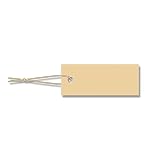 シモジマ ヘイコー 提札 ミニパック 糸付 No.596 100枚入 007158323, ベージュ 10×25mm