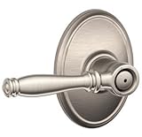 Schlage f40-bir-619-wkfサテンニッケルプライバシーBirminghamスタイルレバーwithウェイクフィールドローズ