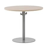 オフィスコム リフレッシュテーブル 丸型 ハンガー付き 幅800×奥行800×高さ700mm ナチュラル RFRT-800BH-NA