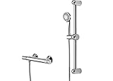 Belanger SYM002TSCCP Thermostatic Valve with Hand Shower Sliding Bar Kit, Polished Chrome [並行輸入品]