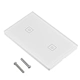 WIFIリモートコントロール ライトタッチ ウォールスイッチ タッチスイッチ タイマー機能 強化ガラス 防水 耐火 LEDナイトビジョン (スイッチ*2)