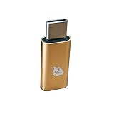 【iPhone/Android 両対応】 iPhoneのライトニング端子 → USB Type C 端子 に変換出来る アダプター ｘ1 (ゴールド)