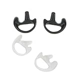 Baosity 2ペア　交換用　ミディアム　シリコン　インナーイヤー型　　双方向ラジオオーディオ対応　　白と黒　耐久性 互換性