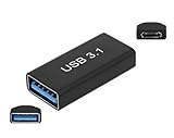 Cable Factory 【 3.2 Gen2 10Gbps高速データ転 アダプター メス メス 】USB延長コネクタ USB-C メス to USB-A メス 変換アダプタ Type-C メス - Type-A メス 中継アダプタ 5A 急速充電＋10Gbps 高速データ転送 タイプC タイプA 延長コネクタ Type C 高性能デバイスに対応Gen2USBﾒｽCﾒｽ (1個)