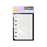 SONGSONG A7バインダー用 シール帳リフィル 下敷き 20枚入 A7サイズ 6穴 はがせるシール台紙 剥離紙付き 両面ポケット バインダー用