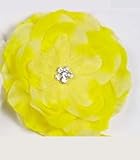 フラワーヘアクリップ 結婚式、七五三にも (イエロー) 在庫処分セール