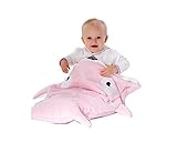 (マサリン)Masaling ベビーカーシュラフ　ベビー ふとん　 赤ちゃんの寝袋 　毛布 　お出かけ　新生児　寒さ対策　可愛いサメ (ピンク)