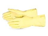 Superior LF3020Q Latex Flock-Lined Canners Glove with Rolled Cuff, Work, Chemical Resistant, 20 mil 