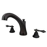 Metropolitanダブルハンドルデッキマウントローマンタブ蛇口トリムメタルレバーハンドル仕上げ: Oil Rubbed Bronze