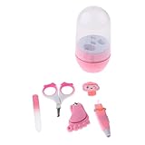 GRALARA 4本入り　プラスチック製　爪/ヘアケア　グルーミング　ブラシ　キット　　赤ちゃん　子供　 　全2色 - ピンク