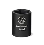 GearWrench 84388N 3/8 Drive 6 Point Standard Impact SAE Socket 1 Black [並行輸入品]