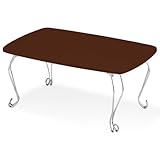 カブリオールレッグテーブル (ダークブラウン) 【くるんとした猫脚が可愛い】折脚 折りたたみ