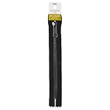 YKK メタルックスタフ ファスナー アンティックシルバー 20cm止め #580 黒 5VMTAS-20BL