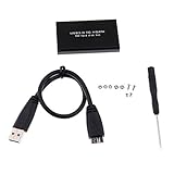 P Prettyia MSATA →USB3.0 外付けSSDエンクロージャアダプタケース　SSD 6GB/S用　全2色 - 黒