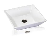 Lenova PAC-07 Porcelain Above Counter Square Sink, White [並行輸入品]