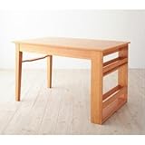 ダイニングテーブル【Dream.3】ハニーナチュラル 3段階に広がる!収納ラック付きエクステンションダイニング【Dream.3】／テーブル(W120-150-180)