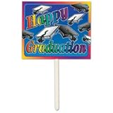 Beistle Happy Graduateuation Yard Sign、12-inch by 15インチ