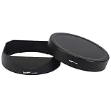 Haogeレンズフードメタルスクエアバヨネットにとって に適用 Sony FE35mm F1.4 GM、メタルフロントキャップ付き、Sony FE35mm F1.4GMフードALC-SH0001に代わるもの