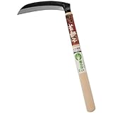 若獅子 片刃 薄鎌 鋼付 角 165mm 柔らかい草用