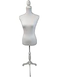 The Urbanポートホワイトメス調節可能なMannequin Torso with木製三脚スタンド
