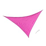 Flameer シェードセイル PEストリング 三角 UVブロック シェードセイル 屋外 ガーデン プール デッキ 多サイズ 全８色選べる - ローズレッド3.6m