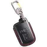 スマートキーケース 本革 キーカバー ヴォクシー VOXY 80系／ノア NOAH 80系／エスクァイア／シエンタ 170系 前期型 対応（トヨタ TOYOTA 互換品） 車種専用設計 アクセサリー (3D高級本革 / 4ボタン 黒)