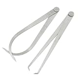 uxcell インサイドノギス　キャリパス　20cm長さ　メタル摩擦ジョイント　外部内部キャリパーツール　2個