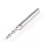 uxcell　エンド　ミール　カッター　3mm x 6mm x 20mm x 68mm　ヘリカル　グルーブ　デュアル　HSS　グレーン