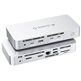 ORICO Thunderbolt 4 ドッキングステーション 12-in-1 Thunderbolt 4 ハブ 40Gbps 高速データ転送 デイジーフェイス機能付き シングル8K/デュアル4K HDMIポート DPポート Thunderboltポート 85W充電 USB-C/Aポート 1Gbps イーサネットポート SD/TF オーディオポート搭載 Mac/Windows対応 TB4