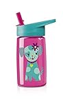 [クロコダイル クリーク]Crocodile Creek Eco Puppy Flip Straw Tritan Drinking Bottle, Pink, 7 1041-1 [並行輸入品]