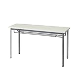 生興 テーブル MTS型会議用テーブル W1200×D450×H700 4本脚タイプ 棚付 MTS-1245IT ニューグレー