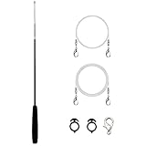 「lappland」猫おもちゃ 猫じゃらし 竿 1本 & 金具付き釣り糸 単品 交換用 ねこじゃらし 猫のおもちゃ 専用 (竿＆釣り糸単品)