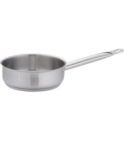 Amazon｜キングアルマイト 浅型 片手鍋(目盛付)24cm｜片手鍋・ソース